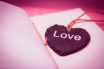 love pendant necklace, heart-shaped slate, love written, romance symbol, affection symbol, romantic gift, valentine's day gift, heart charm, slate jewelry, love charm, romantic jewelry