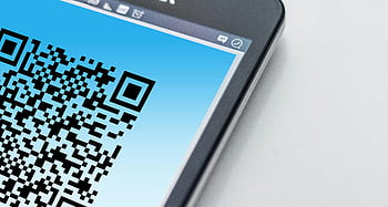 QR code, smartphone, high-resolution, close-up, screen display, mobile device, digital code, scan, technology, mobile screen, screengrab