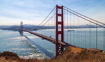 Golden Gate Bridge, moře, záliv, oceán, Příroda, voda, pobřeží, scenérie, silnice, Bay Area, San Francisco