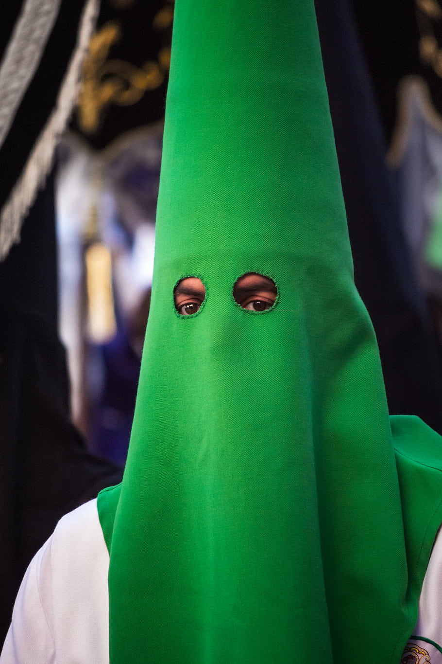 semana santa, zaragoza, procesion, Cofrade, tradice, lidé, Španělsko, náboženství, Capirote, Zelená kapuce, Svatý týden