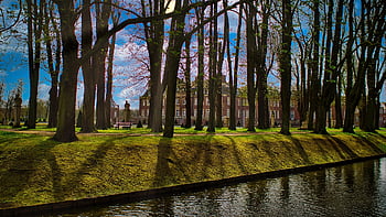 hrad, severní kostely, zámecký park, palácová zahrada, hradní příkop, středověk, münsterland, historický