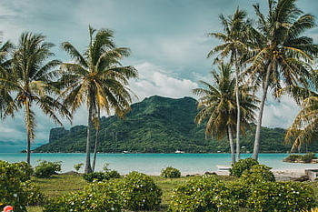 Maupiti, oceano, Polinesia francese, tropicale, isola, viaggio, cielo blu, acqua, mare, natura, vacanza