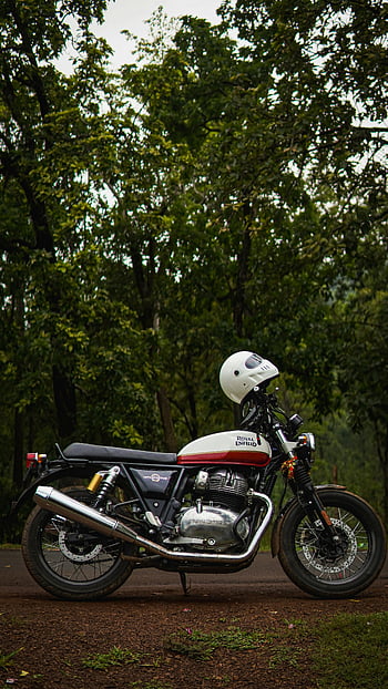 Royal Enfield Interceptor 650, moto, casque, route forestière, aventure, style, enfield royal, de plein air, Voyage, bicyclette, la nature