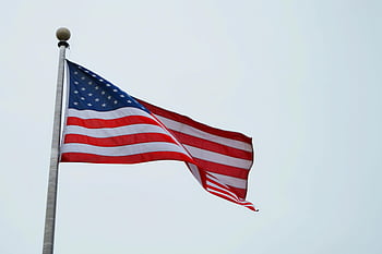 usa vlajka, vlajkový sloup, čisté nebe, Symbol svobody, patriotismus, americká vlajka, detailní fotografie, hvězdy a pruhy, národní symbol, venkovní scénu, mávání vlajkami