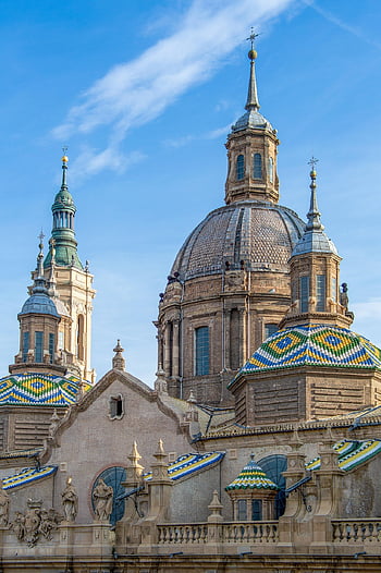 temple, cathedral, basilica, christianity, zaragoza, spain, tourism, architecture, travel, famous, historical