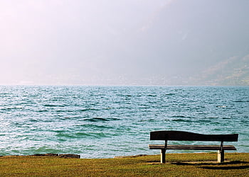 dřevěné lavice, sedadlo, moře, oceán, voda, zpoždění, uklidnit, krajina, venku, Příroda, relaxace