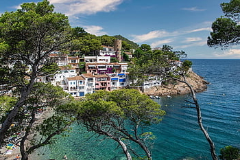 Strand, Stadt, Dorf, Meer, Landschaft, Häuser, begur, Natur, Spanien, Insel