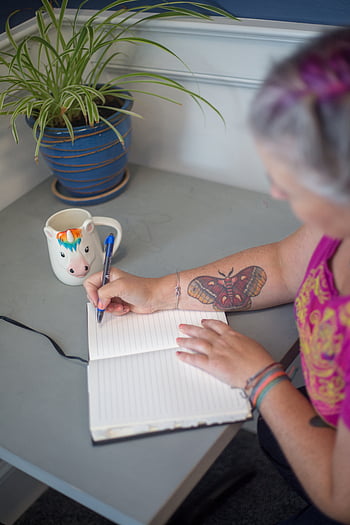 writing, letter, hand, note, pen, paper, notebook, woman, female, diary, journal