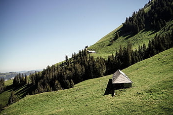 switzerland, diemtigtal, hike, mountains, hut, house, nature, summer, landscape, idyllic, hill