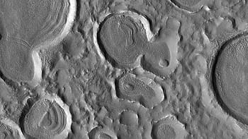 Mars, ütő kráterek, Utópia planitia, jégen gazdag, északi félteke, tájkép, geológia, nASA, MRO, JPL, arizonai egyetem