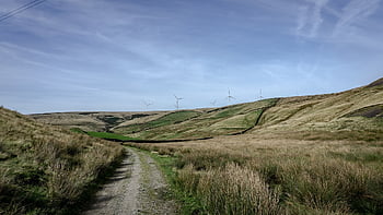 Příroda, venkov, pole, tráva, venku, krajina, nebe, Anglie, lancashire