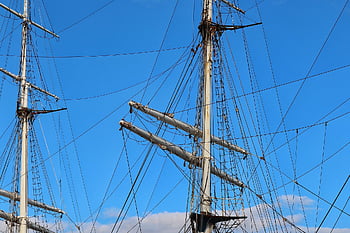 Segelboot, Schiff, Masten, Leichentücher, segeln, Takelwerk, Tauwerk, zweimaster, Versand, nautisch
