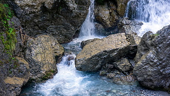 cascata, natura, Austria, Lechtal, acqua, pietra, all'aperto