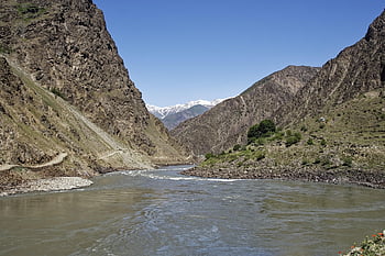 tajikistan, province Of Mountain-badakhshan, pamir, high Mountains, pandsch Valley, pandsch River, valley, flow, water, landscape, nature
