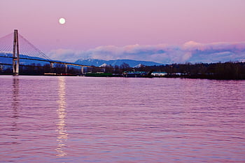 přístaviště, nový westminster, Britská Kolumbie, město, vancouver, Příroda, řeka, Kanada, panoráma města, městský, krajina