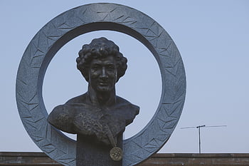 Arménie, Jerevan, hřbitov, kultura, arménské umění, socha, hrobka, poprsí, sochařství, mostafa meraji, Modrá hrobka