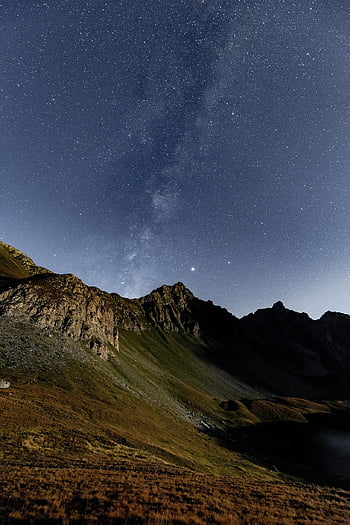 Nachthimmel, Berge, Sterne, Galaxis, Milchstraße, sternenklarer Himmel, Sternbilder, Sterne beobachten, Himmelslandschaft, Astronomie, sternenklare Nacht