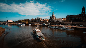 เรือ, แม่น้ำ, อาคาร, เมือง, ศูนย์ประวัติศาสตร์, สถาปัตยกรรม, เกาะในทะเลเมดิเตอร์เรเนียน, แซกโซนี, ในอดีต, ประเทศเยอรมัน, เดรสเดน