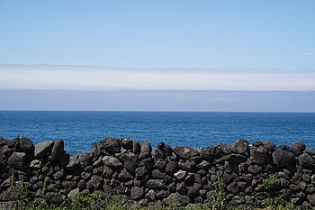oceán, nebe, krajina, Příroda, jeju ostrov, čedič, letní, cestovní ruch, cestovat