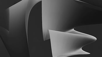抽象的な3Dグラフィックアート、 現代的な抽象イメージ、 黒と白の幾何学的な曲線、 滑らかに流れるようなデザイン、 3Dアート、 抽象曲線、 幾何学様式、 現代美術、 抽象的なデザイン、 白黒アート、 3D曲線