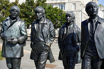 Beatles-monumentet, liverpool, bronse statuer, beatles, sentrum, ikonisk rockeband, bilder, Beatles-statuer, Attraksjoner i Liverpool, musikkhistorie, Beatles-arven