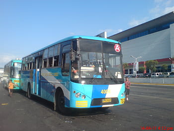 bis, Hinorider, PBPA, Asosiasi Fotografer Bus Filipina, bus biru, kendaraan umum, pemandangan kota, bus yang diparkir, orang berjalan, latar belakang bangunan, langit cerah