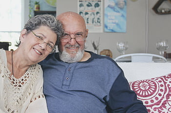senior, pár, Domov, muž, žena, v důchodu, odchod do důchodu, štěstí, krytý, manžel, manželka