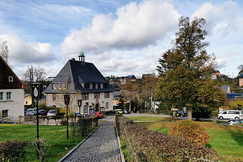 seiffen, town Hall, lanterns, ore Mountains, christmas, saxony, germany, nature, landmark, mountain, village