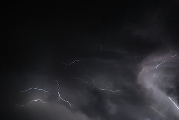 lyn, overskyet himmel, mørk himmel, tordenvejr, Intens lyn, blinker, nat storm, storm vejr, elektrisk storm, storm skyer, Nat lyn