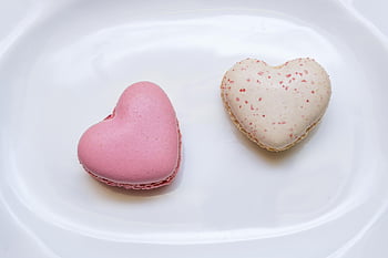 macarons, heart Shape, love, affection, symbol, pastries, cookies, sweetness, pink, nibble, pastel