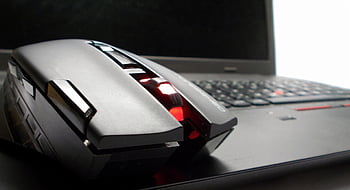notatnik, laptop, komputer, gra, mysz, technologia, Internet, biurko, praca, szare biurko, Szara gra