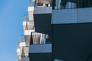 gebouw, balkon, architectuur, structuur, facade, modern, stedelijk, buitenkant, appartementen