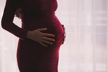 těhotná žena, dítě narazit, drží břicho, mateřství, očekávání, silueta, jemný dotek, těhotenství, nastávající matka, Břicho
