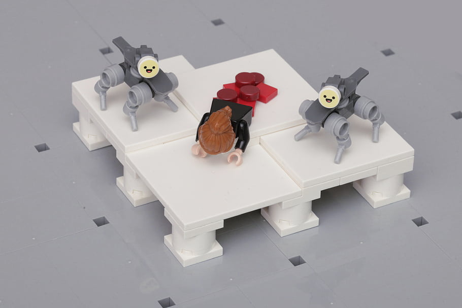 Lego, drones, guard dogs, moc, territory, intruders, droneuary, 2024, protection, toy, construction