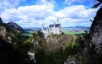 neuschwanstein, bavaria, castle, schloss, bayern, famous, german, architecture, palace, chateau, ludwig