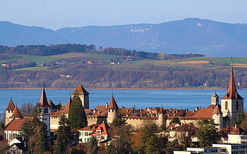 zamek, budynek, historyczne centrum, murten morat, Lokalizacja, historyczny, region jeziora murten, Szwajcaria, architektura, panorama, krajobraz