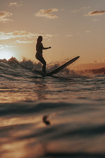 girl, surf, waves, surfer, female, woman, female Surfer, nature, phone Wallpaper, surfing, surfboard