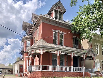 královna anne, panské sídlo, historický, opuštěný, covington, kentucky, architektura, zchátralý, volný, Helentown, Národní registr