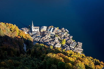 lake, village, church, nature, hallstatt, hallstatt Lake, tourism, alps, alpine, salzkammergut, austria