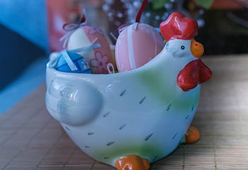 Mutlu Paskalyalar, Yumurta, tavuk, porselen, yumurta kasesi, boyalı, garip, dekorasyon, Paskalya yumurtası, Paskalya festivali, deco