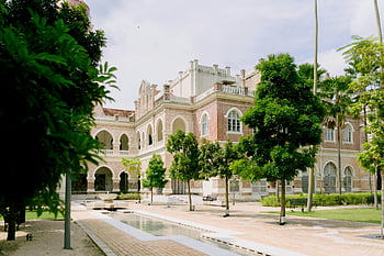 palác, kuala lumpur, svěží zahrada, historické architektury, koloniální architektura, malajsie, exteriér budovy, zeleň, městské krajiny, dědictví, architektonické mezník