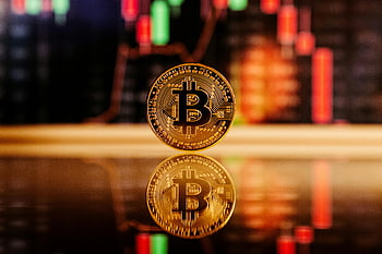 bitcoin, detail, cryptocurrency, obchodování, graf akciového trhu, digitální měny, finanční trh, investice, blockchain technologie, Zlatá mince, odraz
