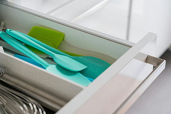 silicone spatula, kitchen drawer, organized utensils, whisk, tidy kitchen, kitchen organization, silicone utensils, kitchen tools, drawer organization, kitchen drawer contents, kitchen drawer utensils