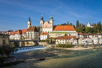 Steyr, horní rakousko, Rakousko, tok, město, řeka steyr, oo, historické centrum, cestovat, výlet, centrum města