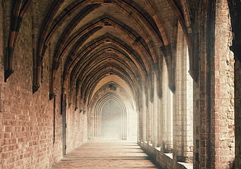 monastery, monastery Vaults, cloister, vault, gothic, brick Gothic, corridor, church, abbey, cistercian, middle Ages