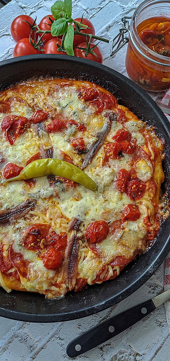 pizza, sýr, salám, báječný, domácí výroba, jídlo, obědvat, dobrou chuť