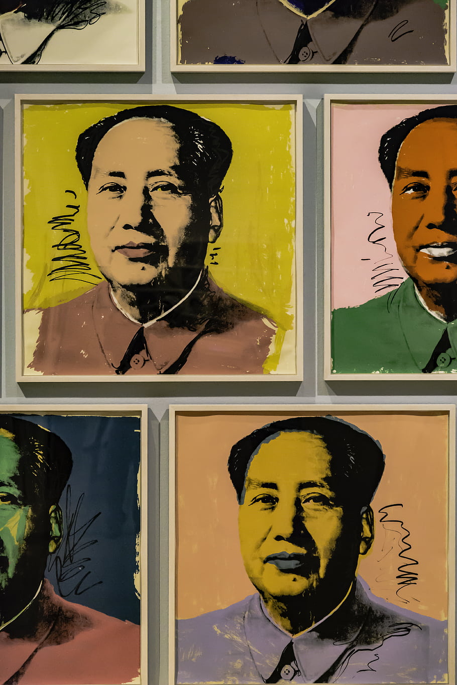 Andy Warhol, mao, Screenprint, portrét, barva, muzeum, palmových pramenů, umění, krytý, malování, tvář