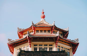 střecha pagody, tradiční čínská architektura, složité detaily, čisté nebe, detail, čínská pagoda, architektonický design, kulturní dědictví, střecha chrámu, zdobené střechy, historické budovy
