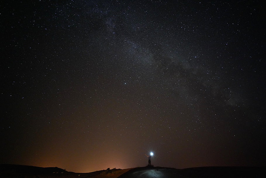 砂漠、 星空、 夜空、 自然、 夜、 空、 銀河
