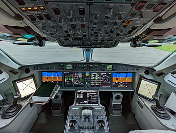aircraft cockpit, modern aircraft, advanced technology, flight instruments, pilots cabin, aviation technology, cockpit view, flight controls, aircraft interior, flight deck, aviation equipment